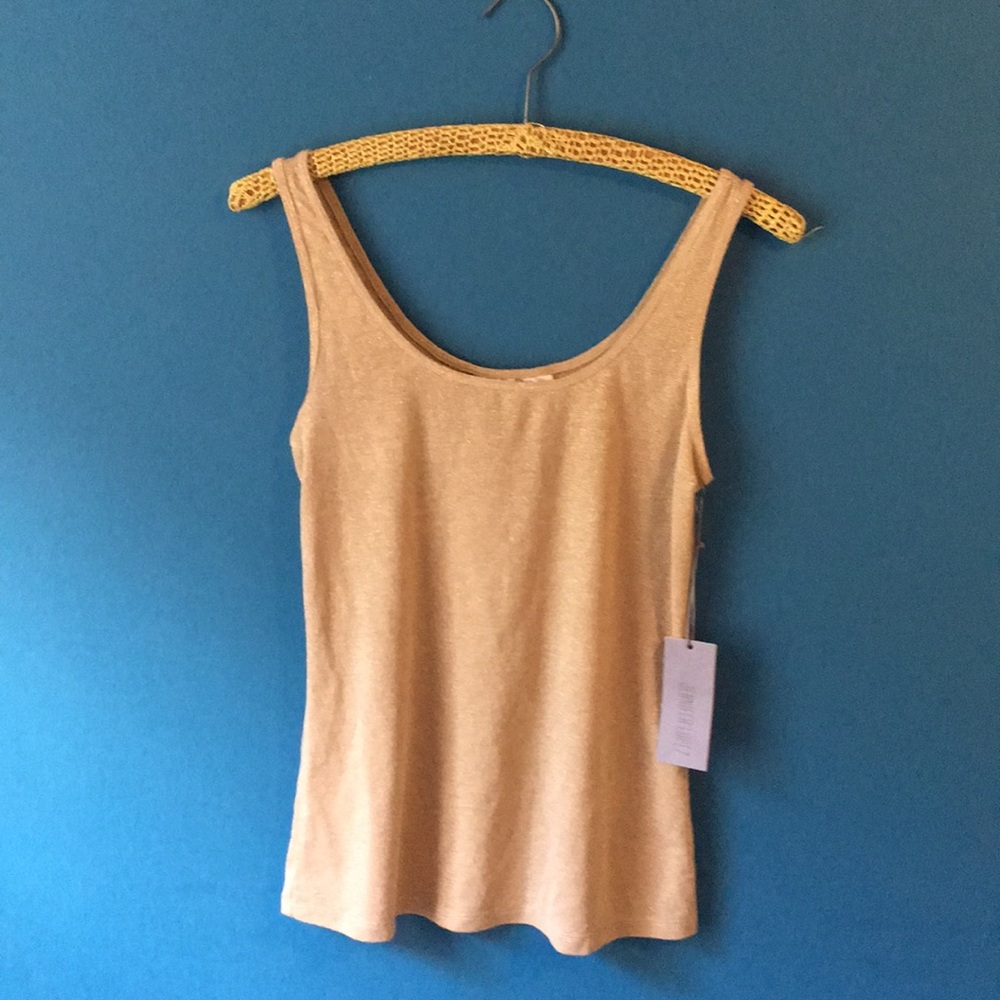 Jennifer Lopez shimmery gold tank small new